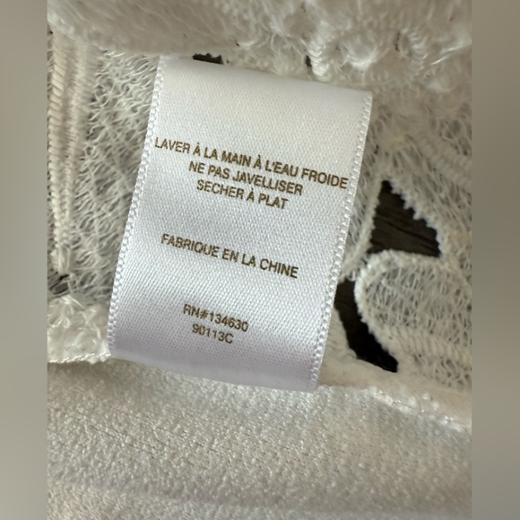 Anthropologie Sunday in Brooklyn White Floral Cut out Jacket Size Medium - Picture 5 of 10